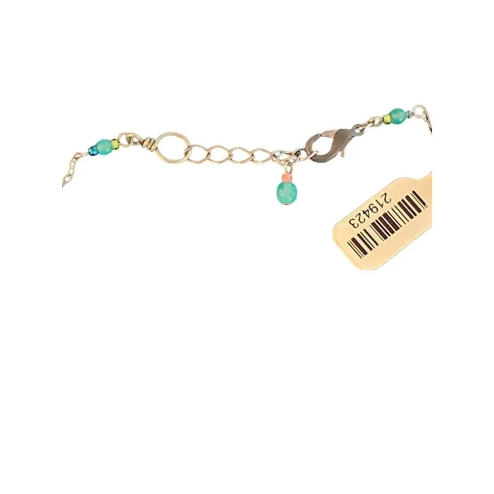 Turquoise Bead Fringe Necklace